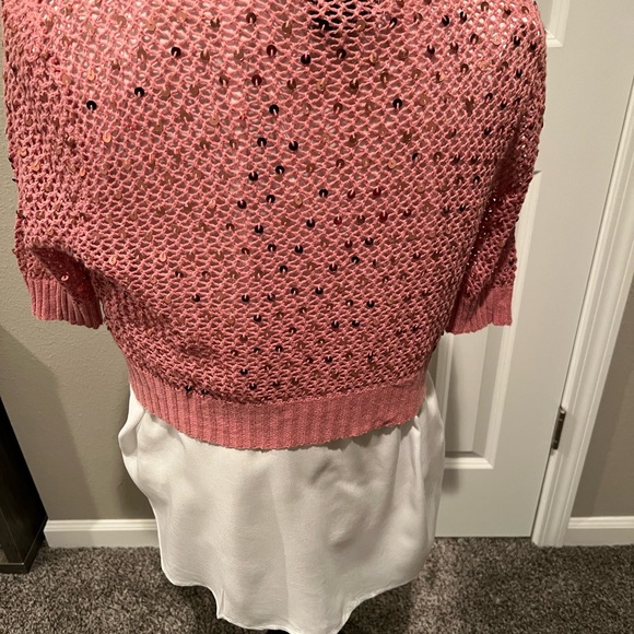 Wet Seal sequin short cardigan sweater Size L - Picture 2 of 4